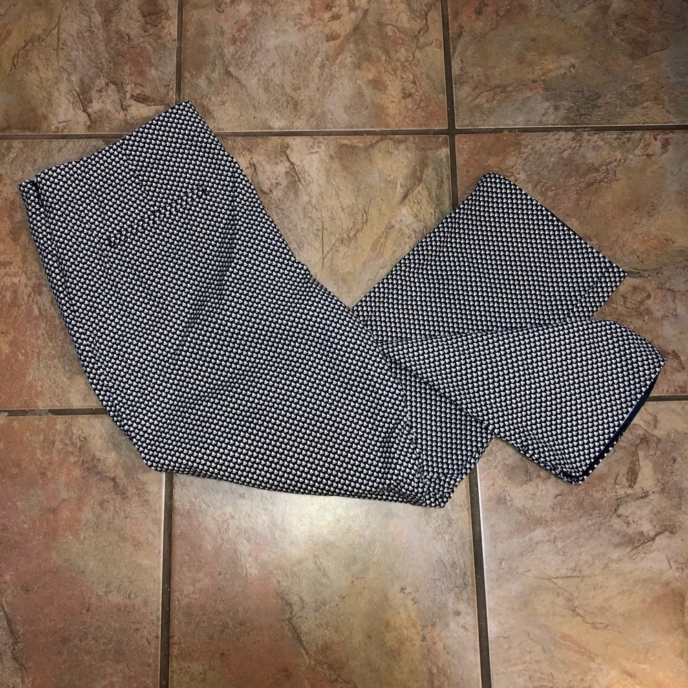 Talbots Heritage Stretch Geometric Pattern Pants - image 1